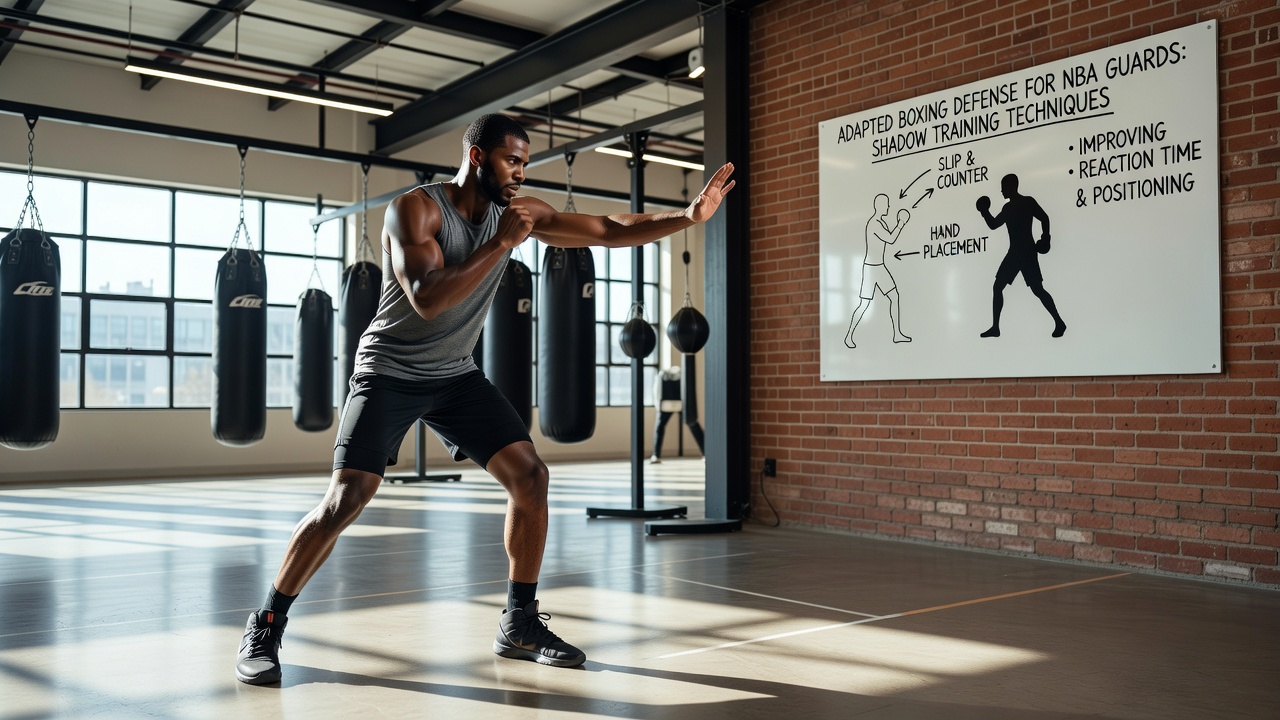 NFL cornerback performing shadow positioning drills adapted from boxing techniques on the practice field
