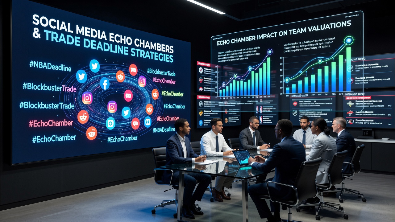 Data visualizations showing social media sentiment trends during league trade deadlines